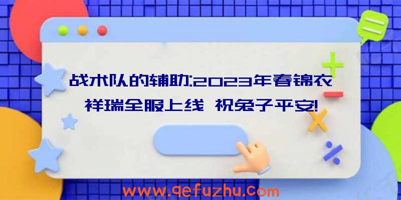 战术队的辅助:2023年春锦衣祥瑞全服上线